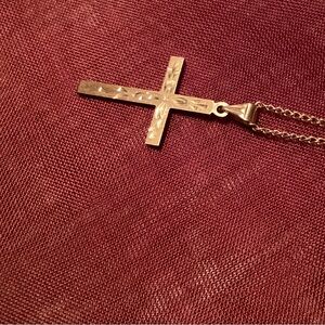 Vintage Ecco-GF Cross Pendant Necklace